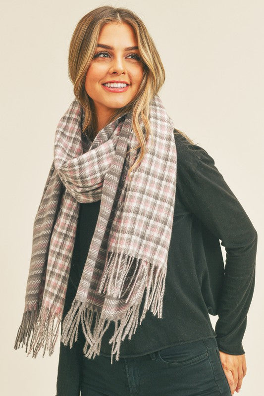 Houndstooth Chevron Scarf