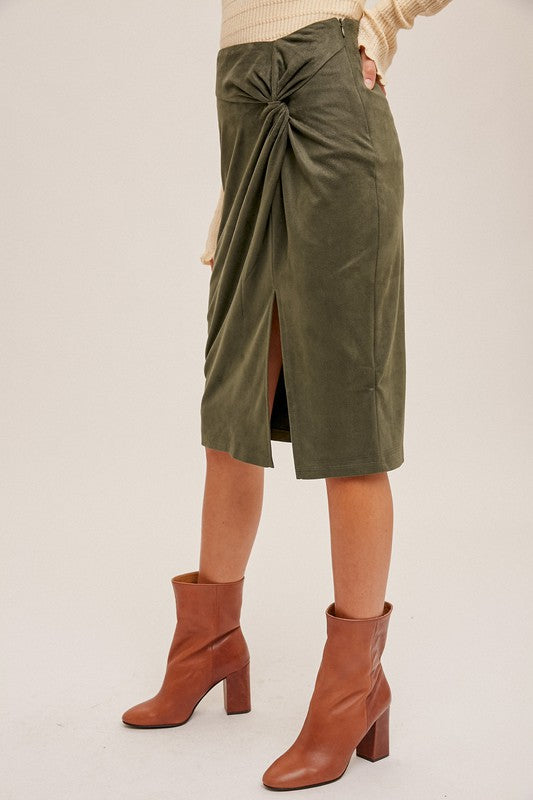 The Meagan Faux Suede Skirt