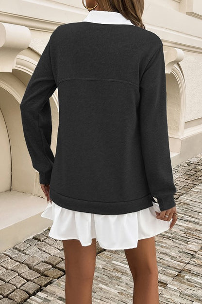 Layered Sweatshirt Dress