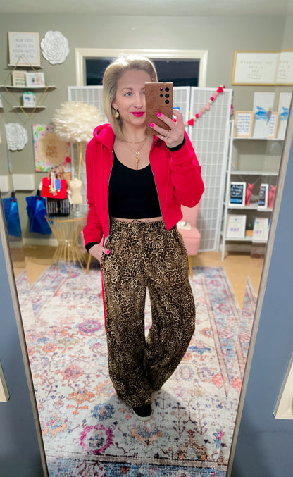 Full Zip Crop Sweatshirt