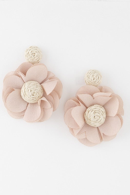 Paper Flower Stud Earrings