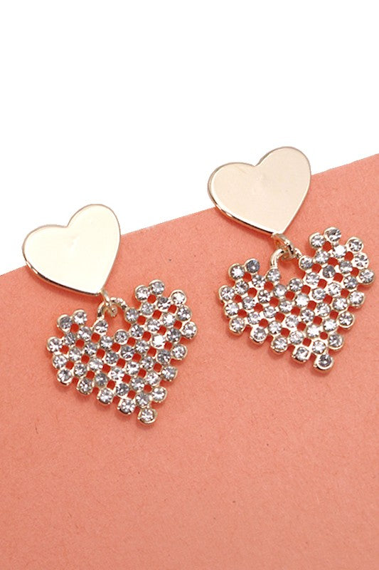 Heart Drop Earrings