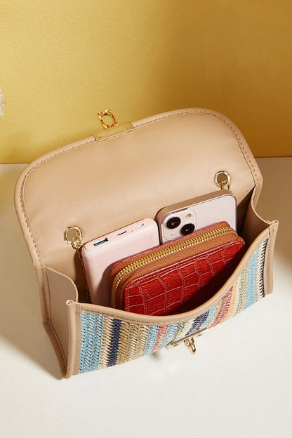 Crochet Striped Crossbody