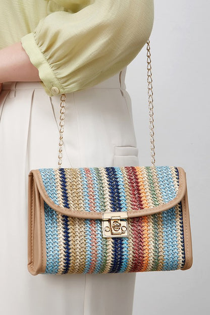 Crochet Striped Crossbody