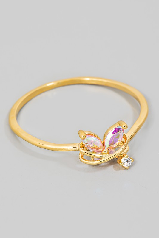 Iridescent Butterfly Ring
