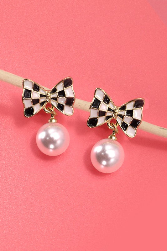 Checker Bow Studs