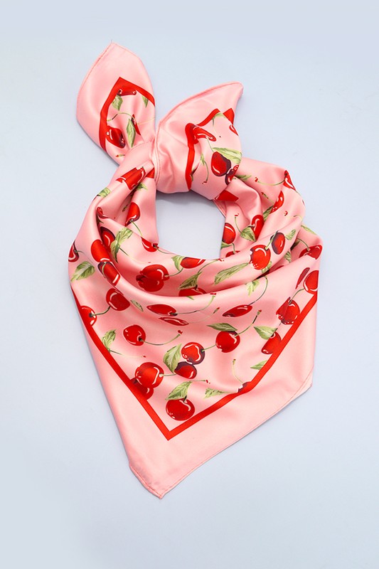 Cherry Silk Scarf