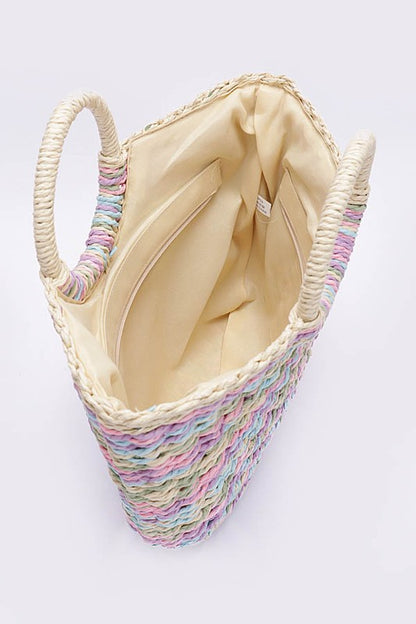 Faux Straw Handbag