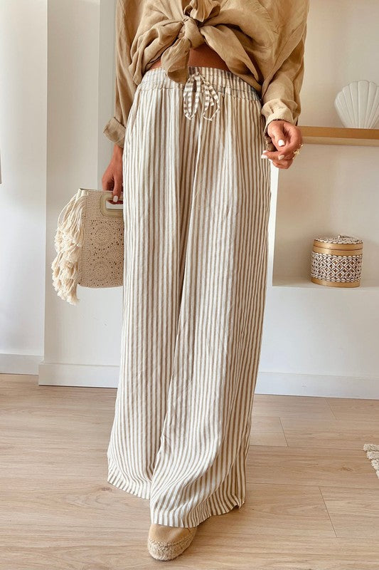 Striped Wide Leg Pants
