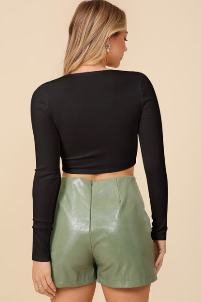 Essential Cropped Knit Top