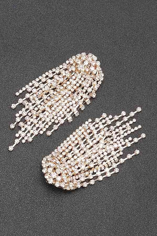 Rhinestone Fringe Earrings