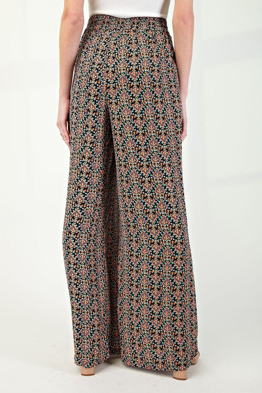 Printed Straight Leg Pants