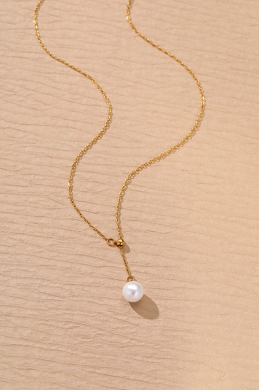 18K Gold Dipped Pearl Necklace