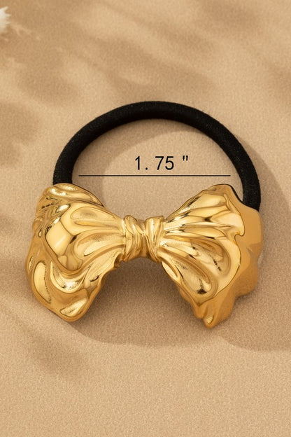 Golden Bow Hair Tie