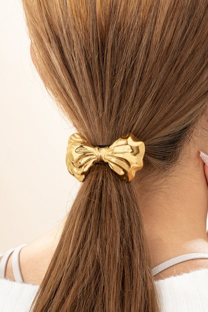 Golden Bow Hair Tie
