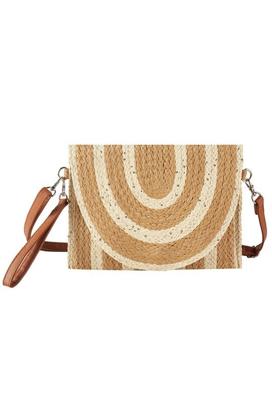 Sequin Straw Clutch