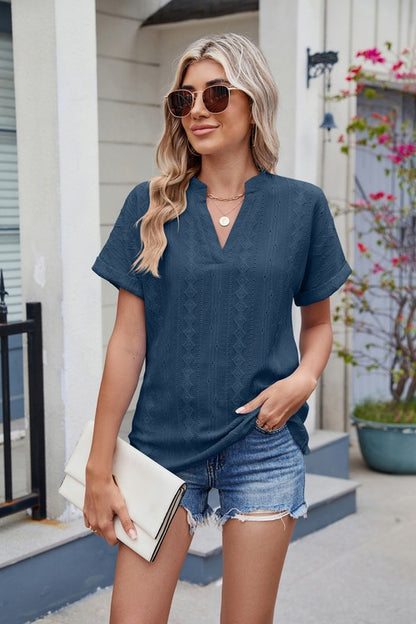 Short Sleeve Knit Top