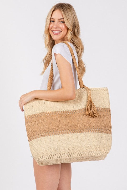 Two Tone Beach Bag