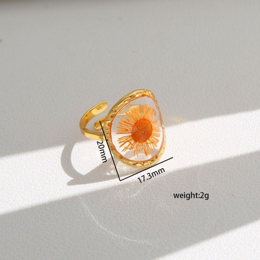 Pressed Flower Rings