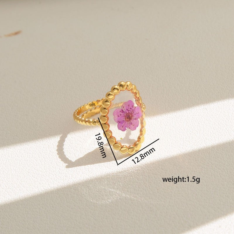Pressed Flower Rings