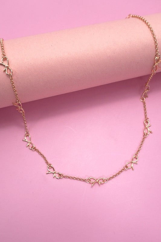 Golden Bow Necklace