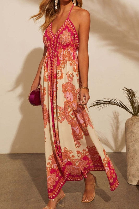 Halter Neck Maxi Dress
