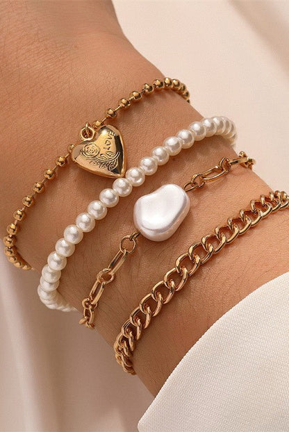 Pearl + Charm Bracelet