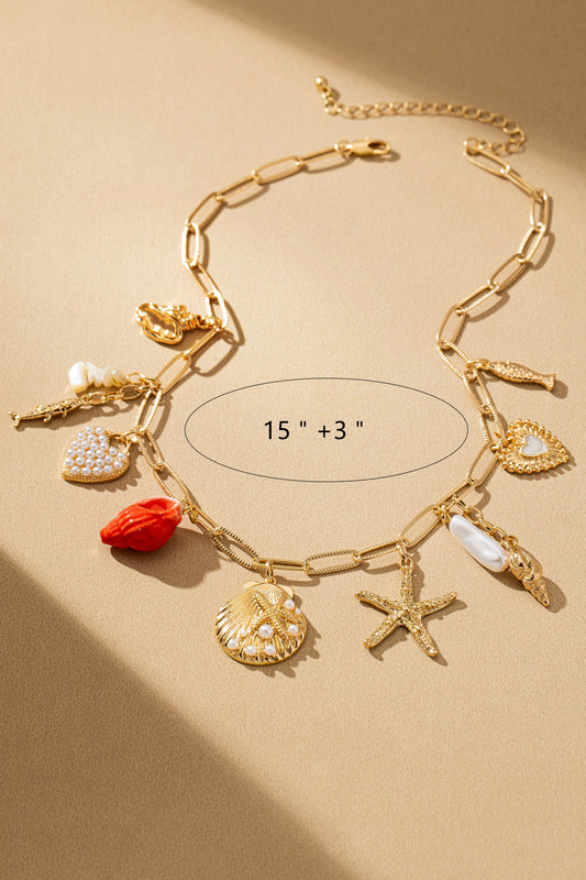 Sea Shell Charm Necklace