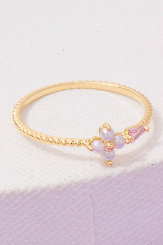 Pearl Flower Ring