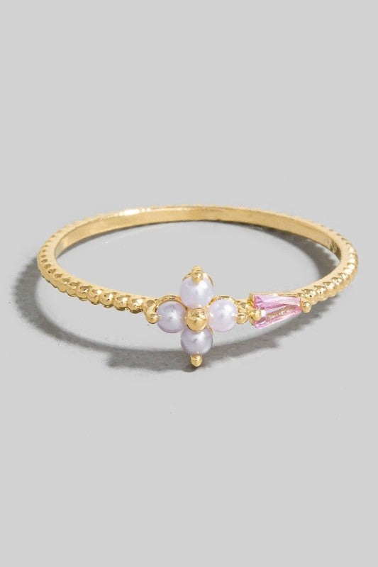Pearl Flower Ring