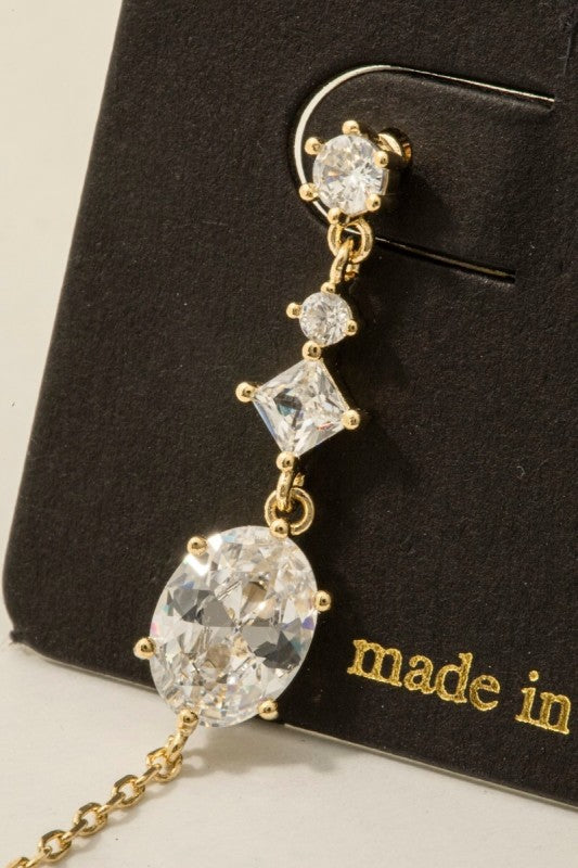 CS Gem + Chain Earrings