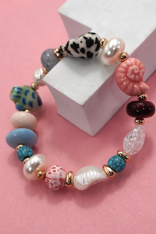 Porcelain Sea Life Bracelet