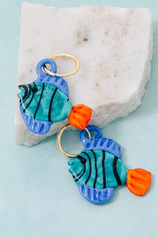 Fish Charm Earrings
