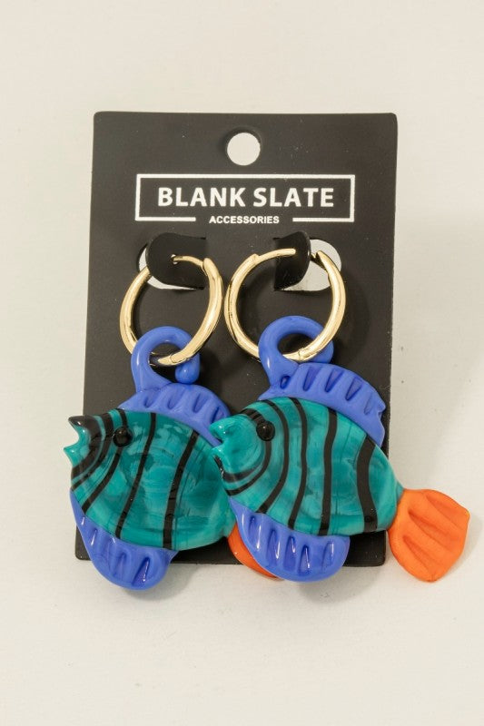 Fish Charm Earrings