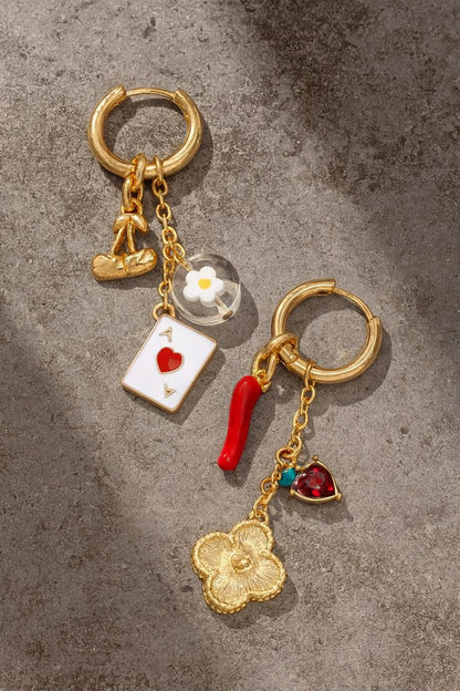 Mismatch Charm Earrings