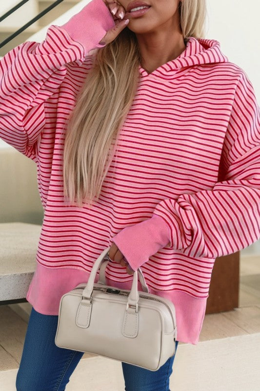Oversized Striped Hoodie
