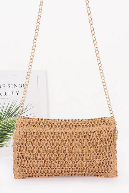 Straw Cherry Clutch