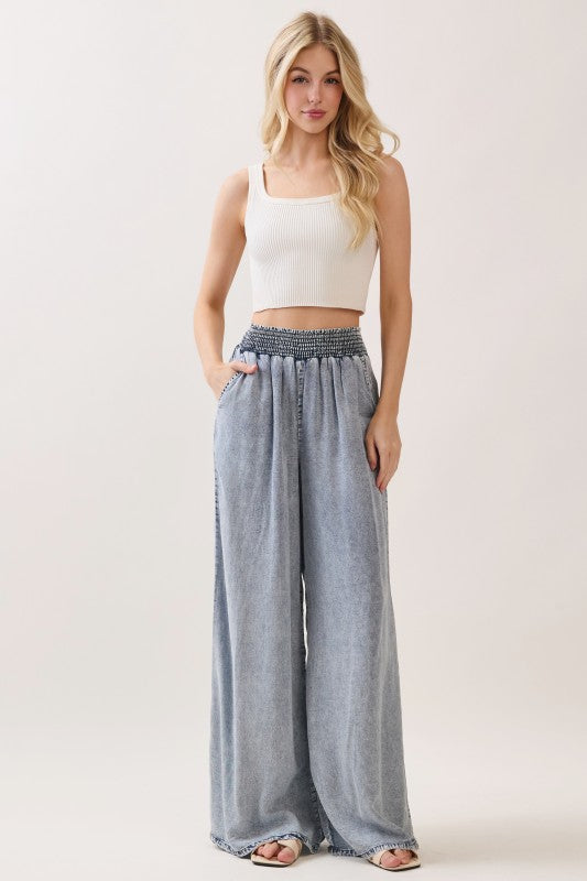 Tencel Wide Leg Pants