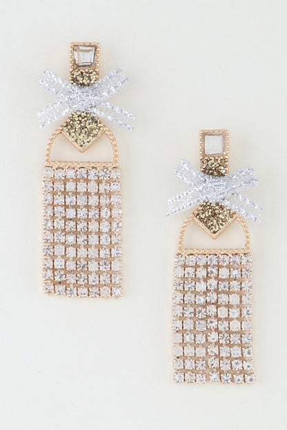 Champagne Curtain Earrings