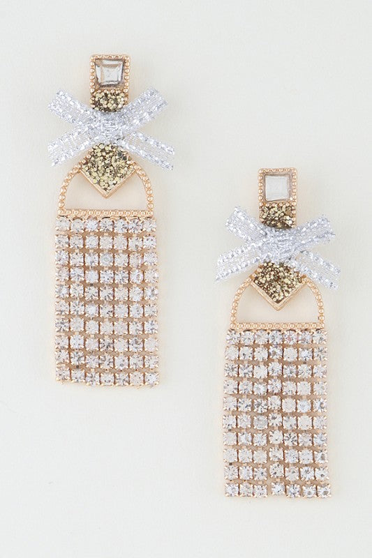 Champagne Curtain Earrings