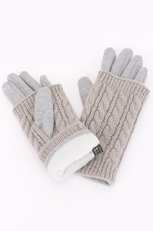 Cable Knit Gloves