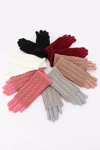 Cable Knit Gloves
