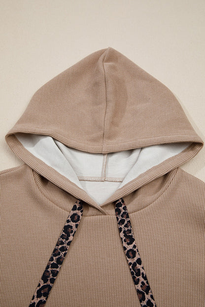 Thermal Leopard String Hoodie