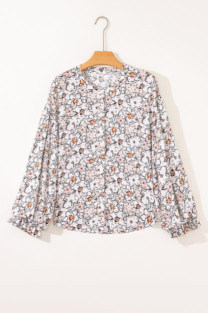 Fall Floral Blouse