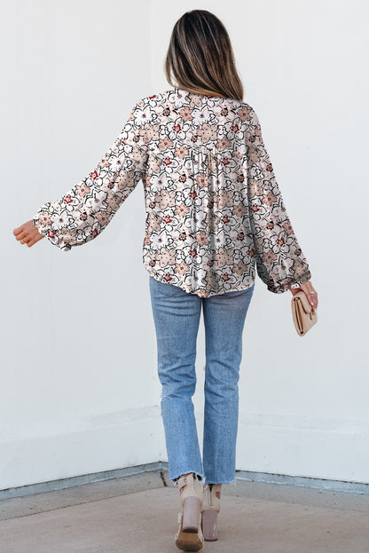 Fall Floral Blouse