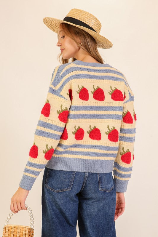 Sweet Strawberry Cardigan
