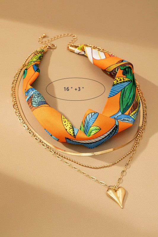 Layered Scarf Necklace