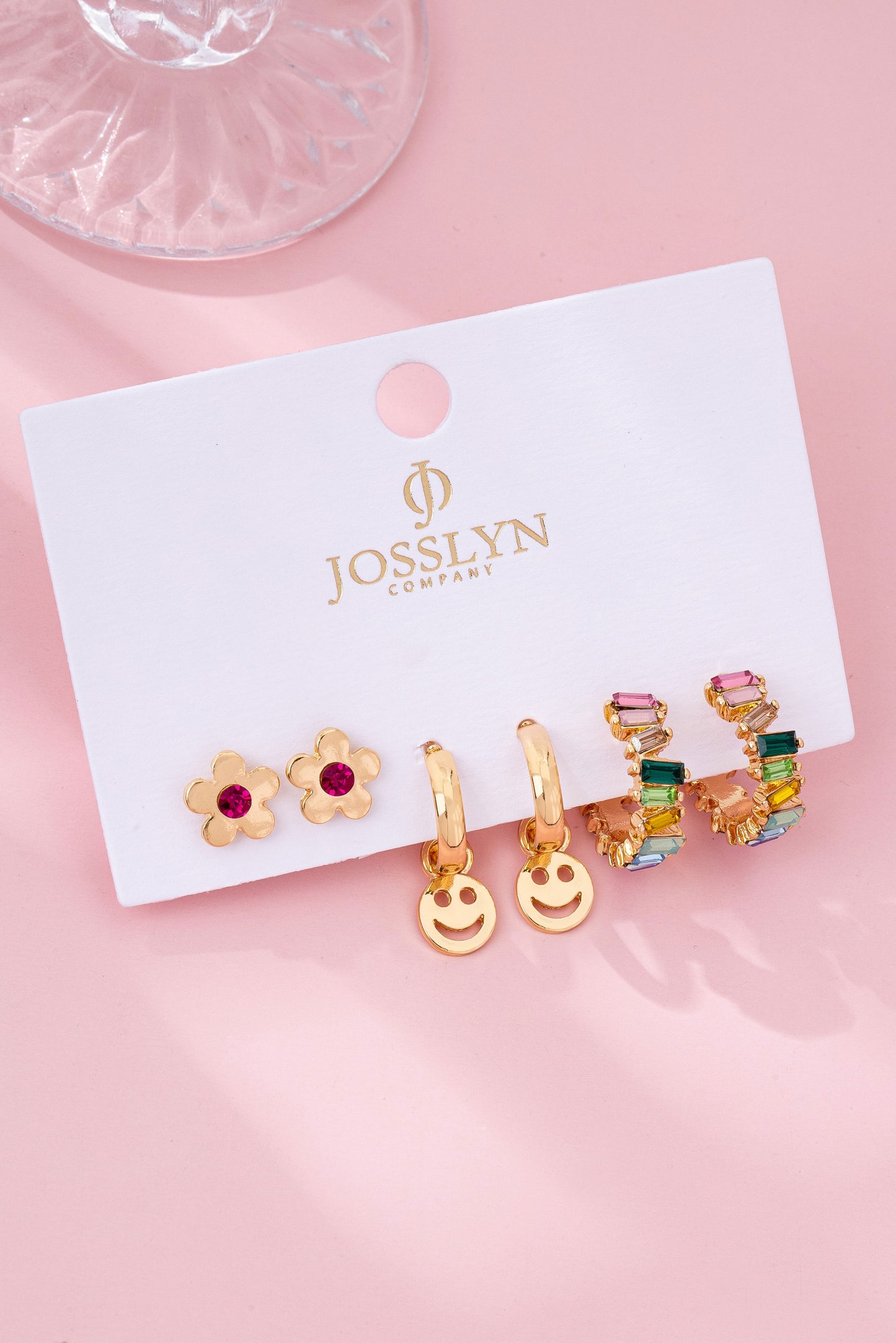 Smiley Face Earring Set