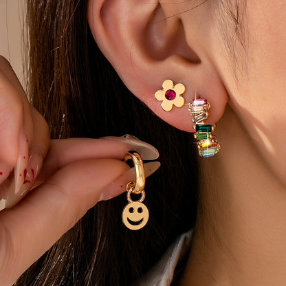 Smiley Face Earring Set