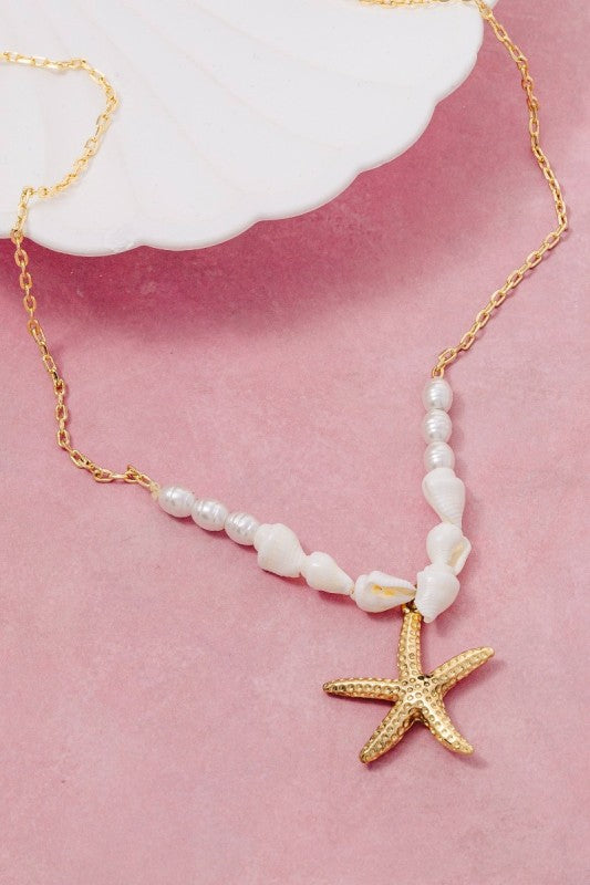 Starfish & Seashell Necklace